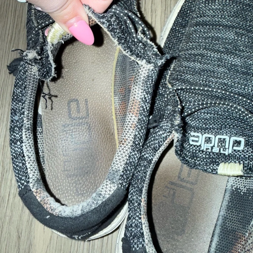 Hey Dude Charcoal and Cream Slip-On Loafers‎